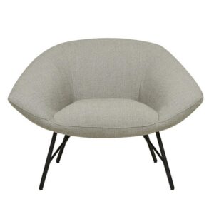 Felix Angled Accent Chair Limestone & Black