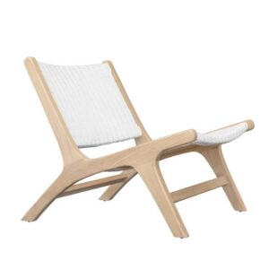 Cape Town Accent Chair White Herringbone