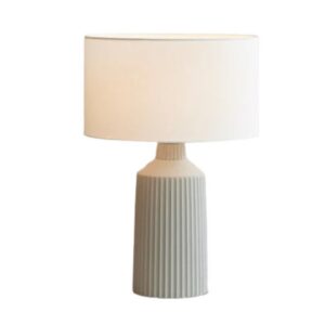 Miro Table Lamp Grey Ribbed