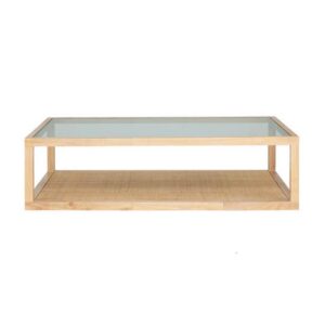 Ambassador Glass Coffee Table Oak