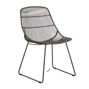 Granada Scoop Outdoor Dining Chair Licorice