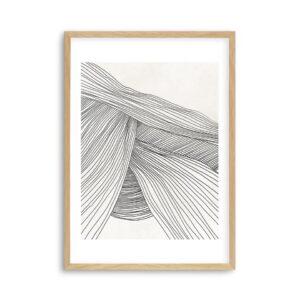Wave Artwork Oak Frame