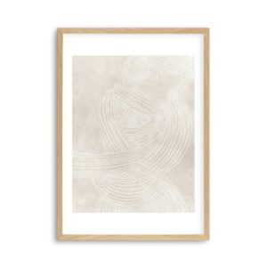 Linear Waves I Artwork Oak Frame