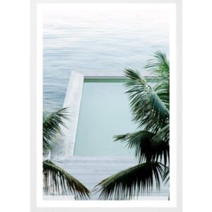 Pool I Artwork White Frame