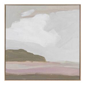 Headland Artwork Canvas Oak Frame