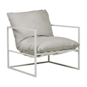 Aruba Frame Occasional Accent Chair White Putty
