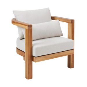 Java Accent Chair - Natural Teak & Sand Outdoor