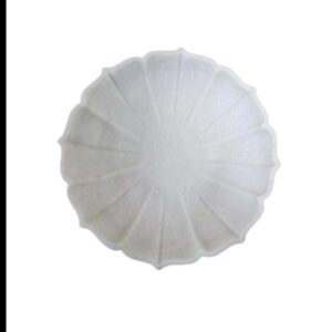 Lotus White Bowl Marble Extra Large