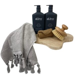 Travertine Charcoal Decor