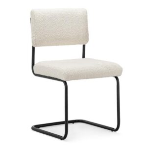 Clara Boucle Dining Chair Ivory