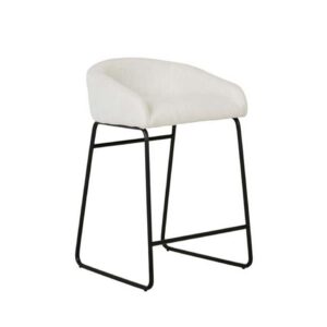Hilton Bar Stool Natural White Tweed