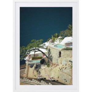 La Concha Beach Club 2 Slim Aaron Artwork White Frame