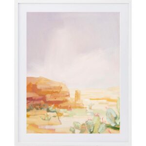 Eage Mesa in the Valley Artwork White Frame