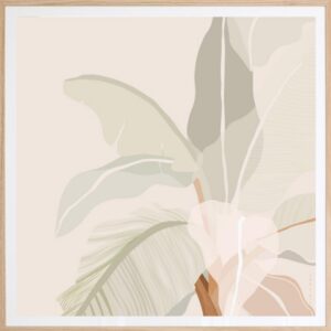 Little Cove Summer Artwork Oak Frame