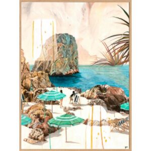 Negroni Noon Artwork Canvas Oak Frame