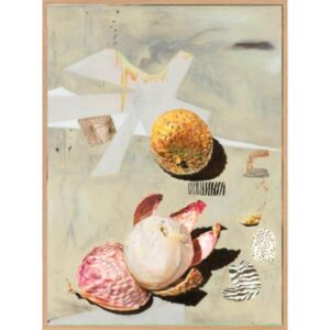 Likey Lychees Artwork Canvas Oak Frame