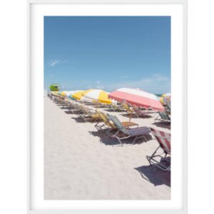 Under the Umbrellas Artwork White Frame