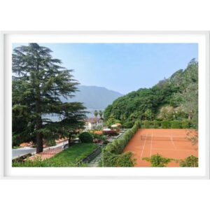 Tennis in Tremezzo Artwork White Frame