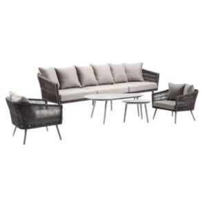 Herman Outdoor Sofa Setting Walnut & Light Grey