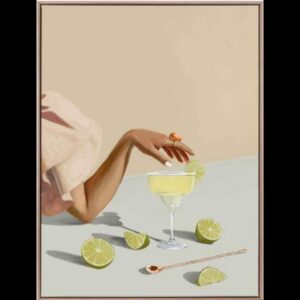 Margarita Artwork Canvas Oak Frame