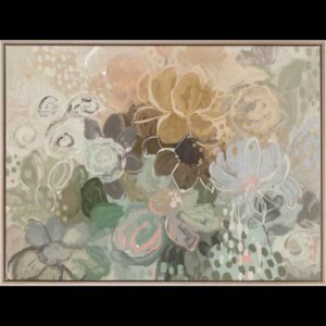 Floral Medley Artwork Canvas Oak Frame