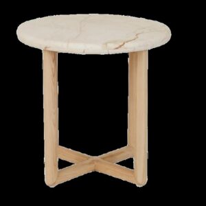 Camille Side Table Marble Oak