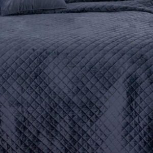 Berrima Queen/King Coverlet Navy Velvet
