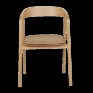 Tolv Inlay Dining Chair - Pecan Leather/Light Oak