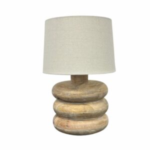 Maxwell Table Lamp Wood & Linen