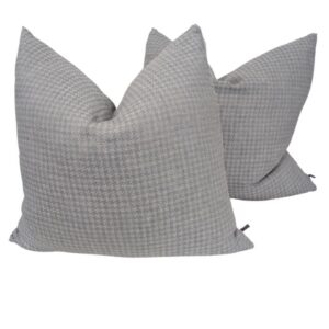 Pair 50x50 Cushion Silver Grey Linen