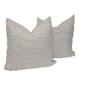 Pair Euro Cushion White Bedu