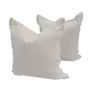 Pair Cushion White Linen