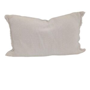 Lumbar Waffle Weave Cushion White