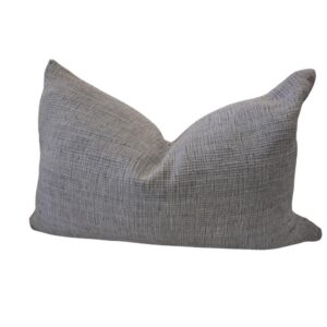 Lumbar Cushion Natural with navy accents