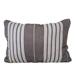 Lumbar Outdoor Cushion Brown with lilac stripe