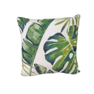 Outdoor Cushion Green botanical pattern