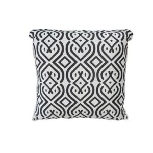 Outdoor Cushion gray and white geometric pattern