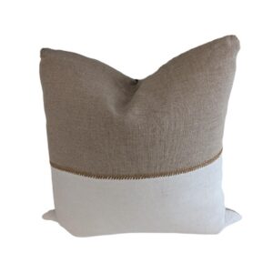 Cuhsion Natural and white Linen Lace Stitch