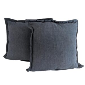 Pair Cushion Navy Flange edge