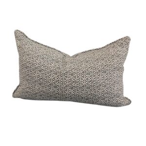 Lumbar  Cushion Black and white Diamond patterned
