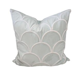 Scallop pattern Cushion Sage