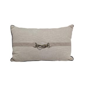 lumbar Cushion White just and cotton with metal hardware