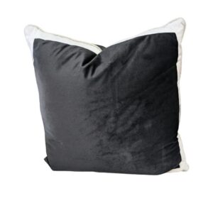 Cushion Black with white border