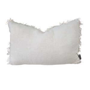 lumbar Cushion Ivory with fringe