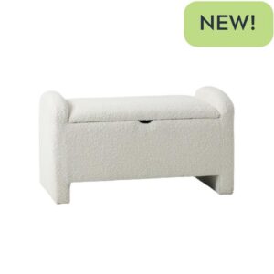 White Boucle Blanket Box