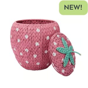Strawberry Pink & Green Basket