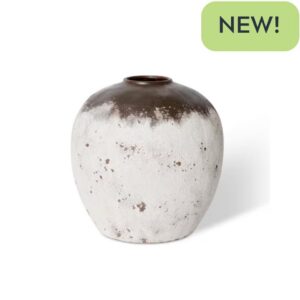Marlow Vase White/Brown
