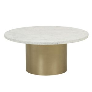 Elle Pillar Coffee Table - Gold/MtWh