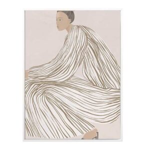 Delilah Dancing Artwork Canvas White Frame