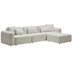 Pascal 3 Seater Modular Chaise Lounge Ivory (RHF or LHF)